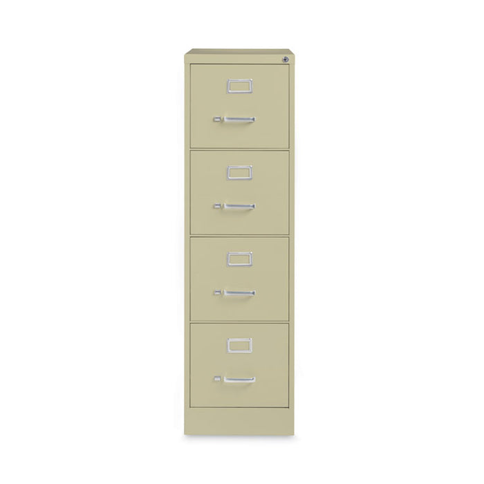 Four-Drawer Economy Vertical File, Letter-Size File Drawers, 15" x 26.5" x 52", Putty