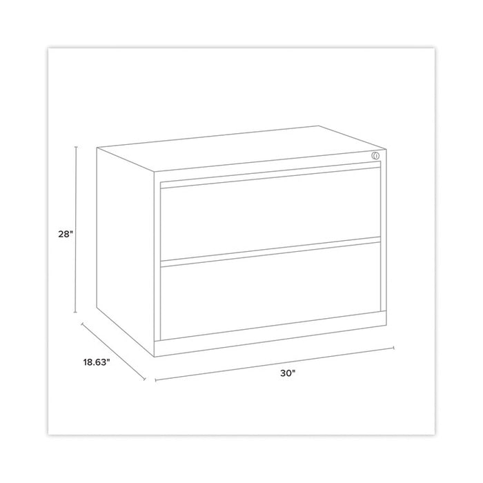 Lateral File Cabinet, 2 Letter/Legal/A4-Size File Drawers, Putty, 30 x 18.62 x 28