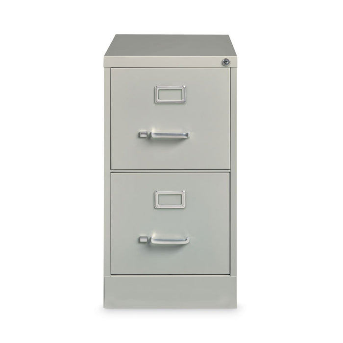 Two-Drawer Economy Vertical File, Letter-Size File Drawers, 15" x 26.5" x 28.37", Light Gray