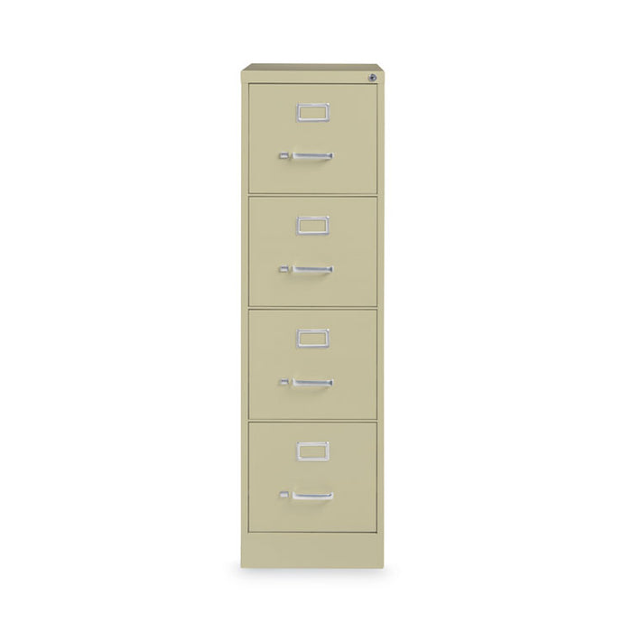 Four-Drawer Economy Vertical File, Letter-Size File Drawers, 15" x 22" x 52", Putty