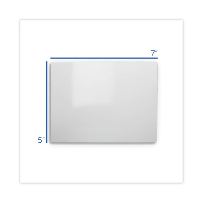 Two-Sided Dry Erase Board, 7" x 5", White Surface, 24/Pack