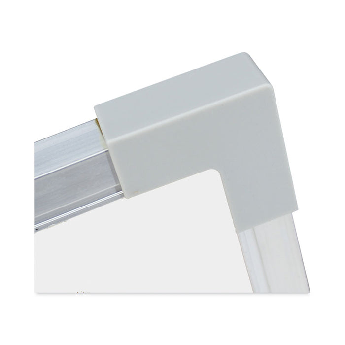 Framed Dry Erase Board, 48" x 36", White Surface, Satin Aluminum Frame
