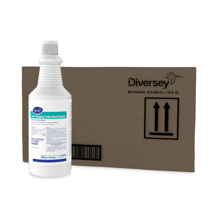 Crew Clinging Toilet Bowl Cleaner, Floral Scent, Liquid, 1 qt Bottle, 12/Carton