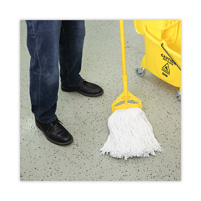 Premium Cut-End Wet Mop Heads, Rayon, 16 oz, White, 12/Carton