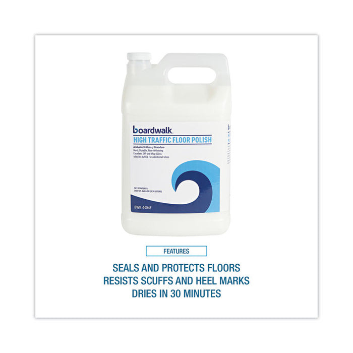 High Traffic Floor Polish, Apply 3 to 5 Coats per Application, 1 gal Bottle
