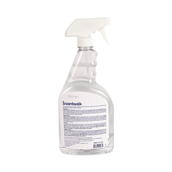 Natural Glass Cleaner, Unscented, 32 oz Trigger Spray Bottle, 12/Carton