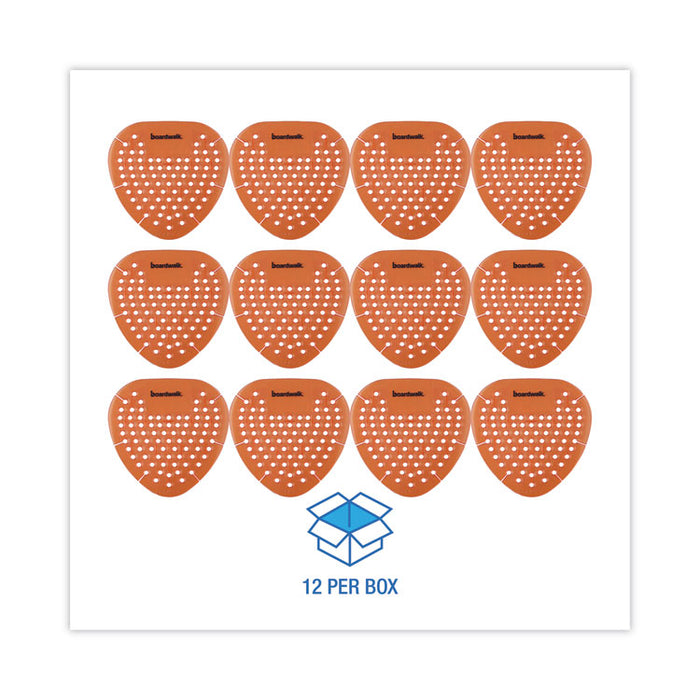 Gem Urinal Deodorizer Screen, Mango Scent, Orange, 12/Box