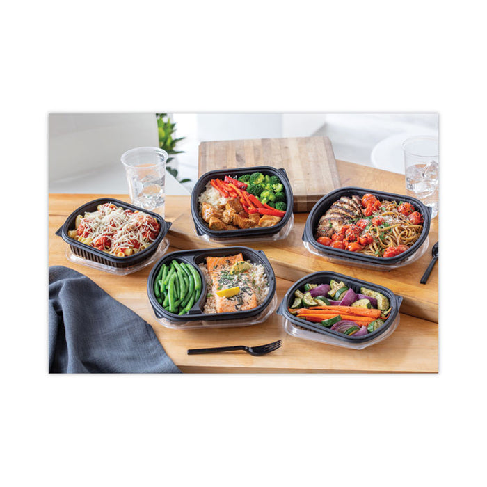 Clearview Micromax Microwavable Container, 36 oz, 9.37 x 8 x 1.5, Black, Plastic, 250/Carton
