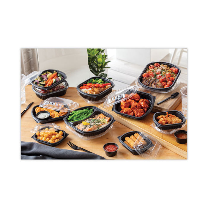Clearview Micromax Microwavable Container, 36 oz, 9.37 x 8 x 1.5, Black, Plastic, 250/Carton