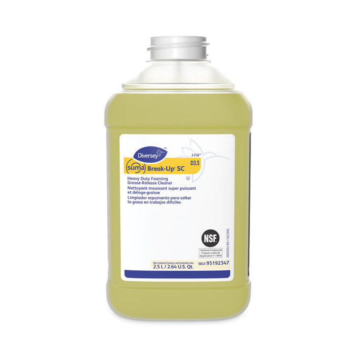 Suma Break-Up Heavy-Duty Foaming Grease-Release Cleaner, 2.5 L Bottle