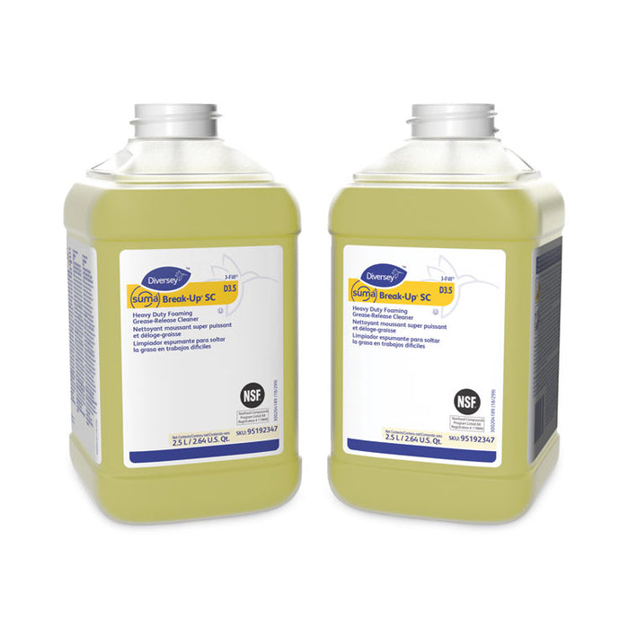 Suma Break-Up Heavy-Duty Foaming Grease-Release Cleaner, 2.5 L Bottle