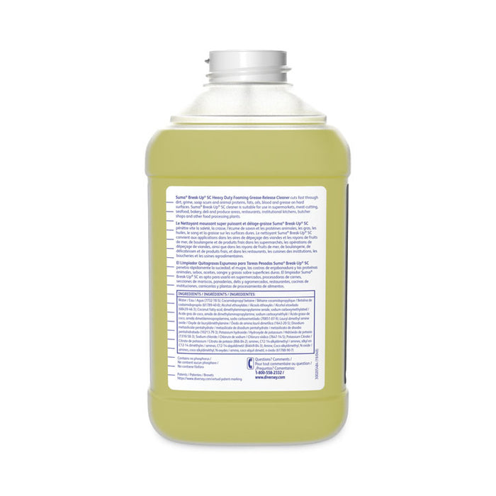 Suma Break-Up Heavy-Duty Foaming Grease-Release Cleaner, 2.5 L Bottle
