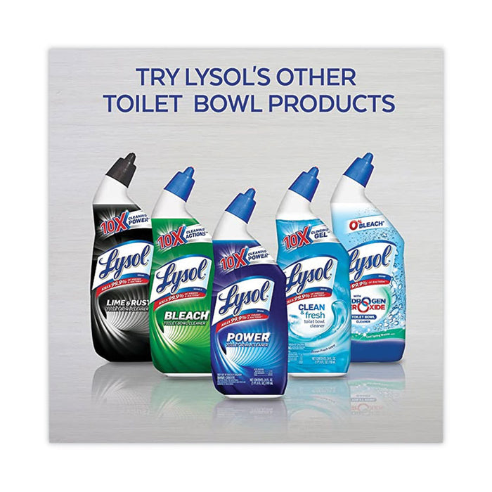 Disinfectant Toilet Bowl Cleaner with Bleach, Clean Scent, 24 oz Angle-Neck Bottle, 2/Pack