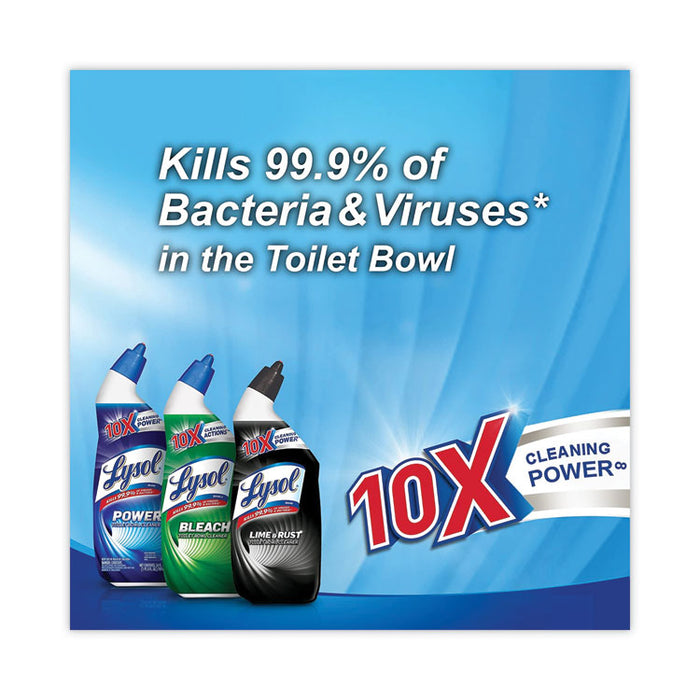Disinfectant Toilet Bowl Cleaner with Bleach, Clean Scent, 24 oz Angle-Neck Bottle, 8/Carton