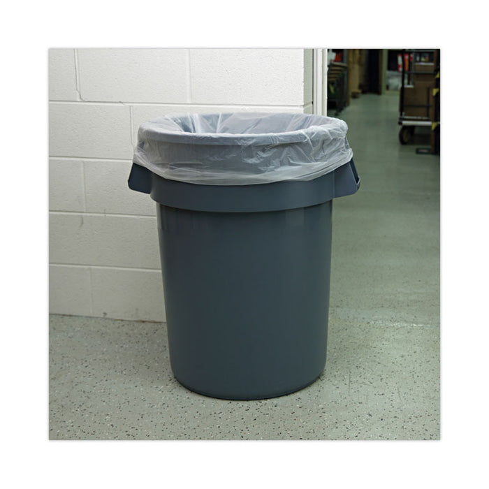 High-Density Can Liners, 45 gal, 13 mic, 40" x 46", Natural, Perforated Roll, 25 Bags/Roll, 10 Rolls/Carton