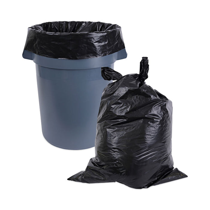 Industrial Can Liner Rolls, 60 gal, 2.7 mil, 21" x 17" x 63", Black, 50/Carton