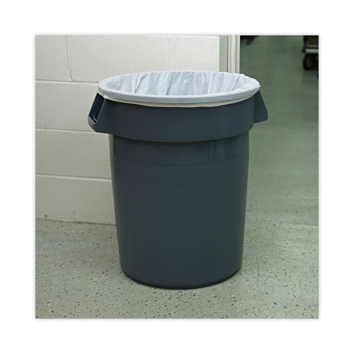 High Density Industrial Can Liners Coreless Rolls, 30 gal, 16 mic, 30" x 37", Natural, Perforated, 25 Bags/Roll, 20 Rolls/CT