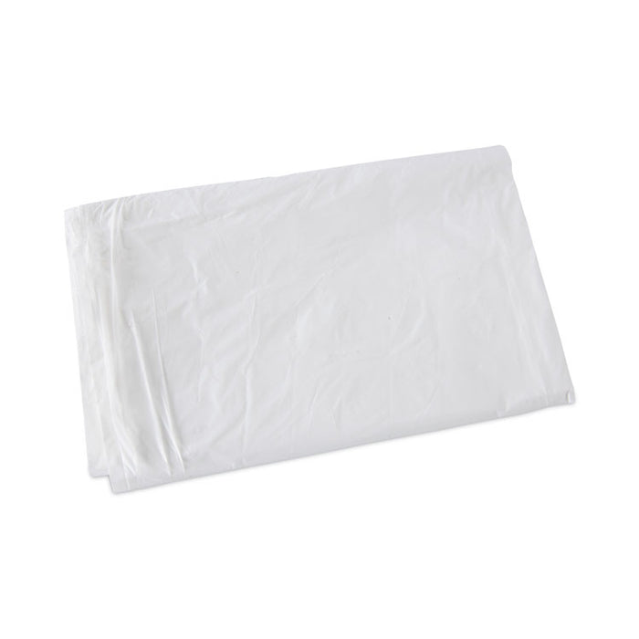 Linear Low Density Industrial Can Liners, 30 gal, 0.9 mil, 30" x 36", White, Flat Pack, 100/Carton