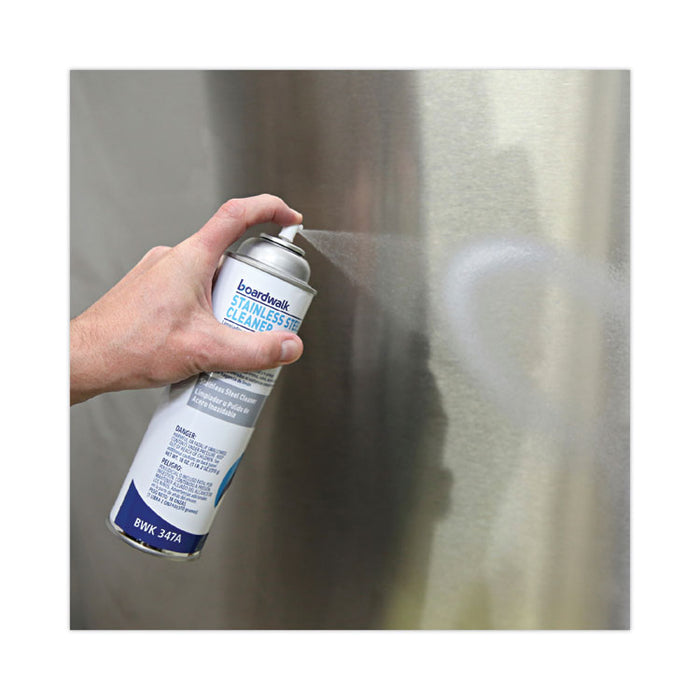 Stainless Steel Cleaner and Polish, Water-in-Oil Based, 16 oz Aerosol Spray