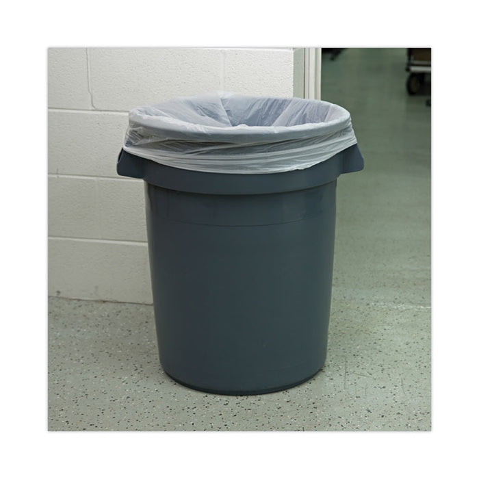 Low-Density Waste Can Liners, 30 gal, 0.5 mil, 30" x 36", White, Perforated Roll, 10 Bags/Roll, 20 Rolls/Carton