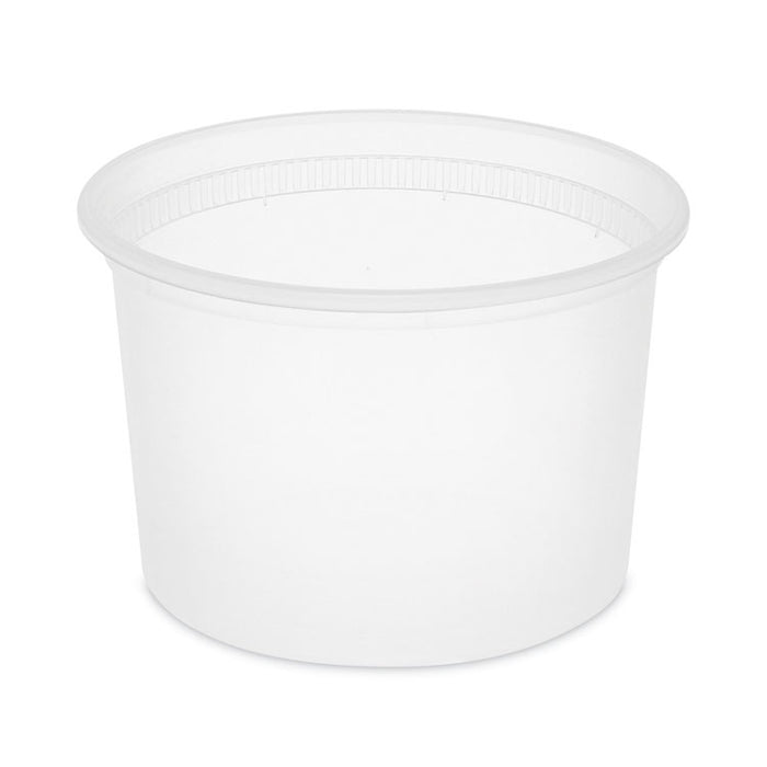 Newspring DELItainer Microwavable Container, 64 oz, 6.25 x 6.25 x 4.5, Natural, Plastic, 120/Carton