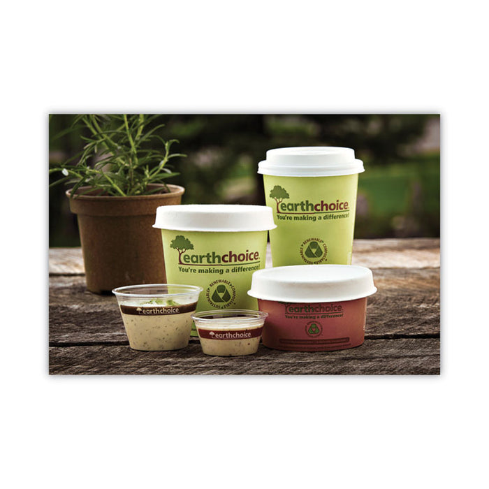 EarthChoice Compostable Soup Cup, Small, 8 oz, 3 .8 x 3.3 x 2.1, Brown, Paper, 500/Carton