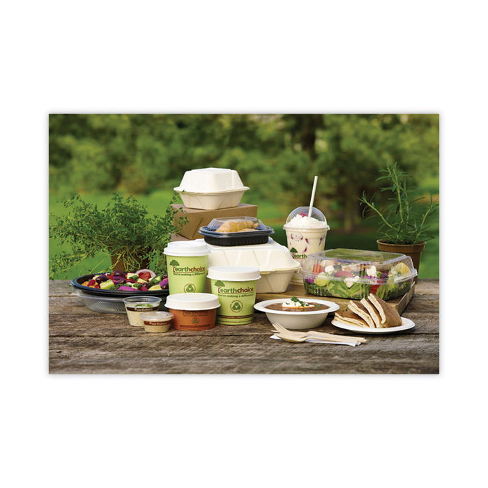 EarthChoice Compostable Soup Cup, Small, 8 oz, 3 .8 x 3.3 x 2.1, Brown, Paper, 500/Carton