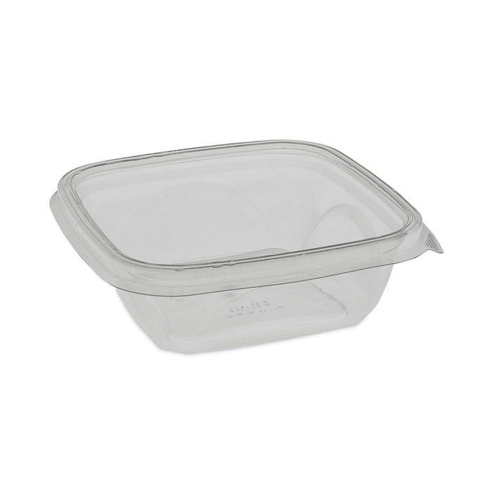 EarthChoice Square Recycled Bowl, 12 oz, 5 x 5 x 1.62, Clear, Plastic, 504/Carton