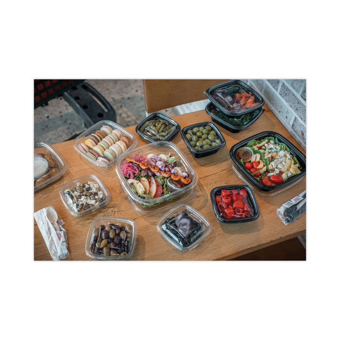 EarthChoice Square Recycled Bowl, 12 oz, 5 x 5 x 1.62, Clear, Plastic, 504/Carton