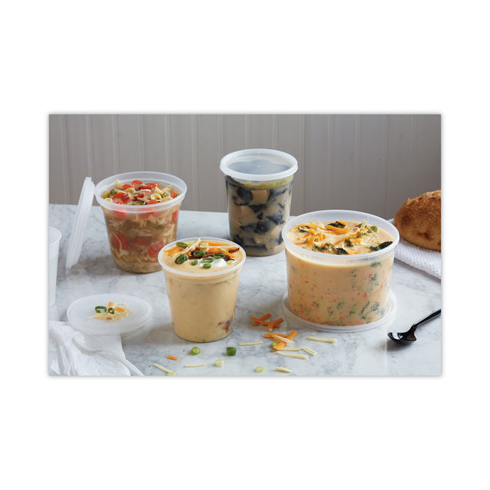 Newspring DELItainer Microwavable Container, 32 oz, 4.6 x 4.6 x 5.6, Natural, Plastic, 480/Carton
