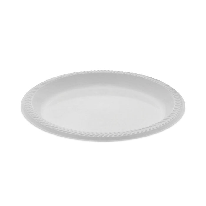 Meadoware Impact Plastic Dinnerware, Plate, 8.88" dia, White, 400/Carton