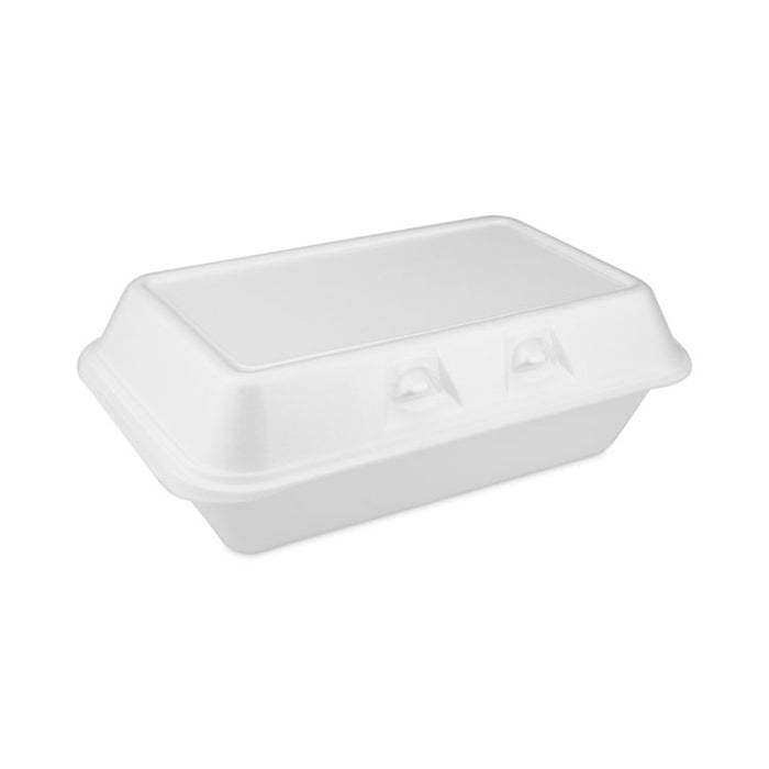 SmartLock Foam Hinged Lid Container, Medium, 8.8 x 5.5 x 3, White, 220/Carton