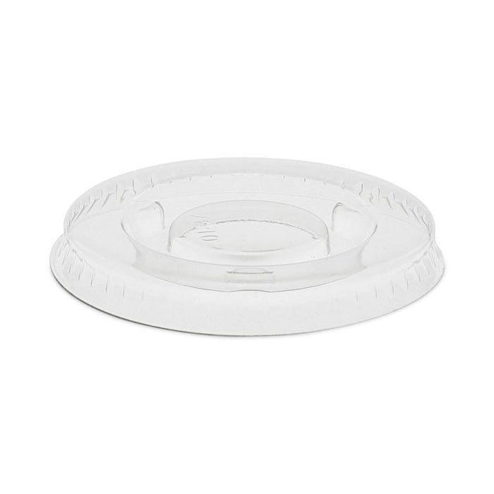 Plastic Portion Cup Lid, Fits 0.5 oz to 1 oz Portion Cups, Clear, 100/Sleeve, 25 Sleeves/Carton