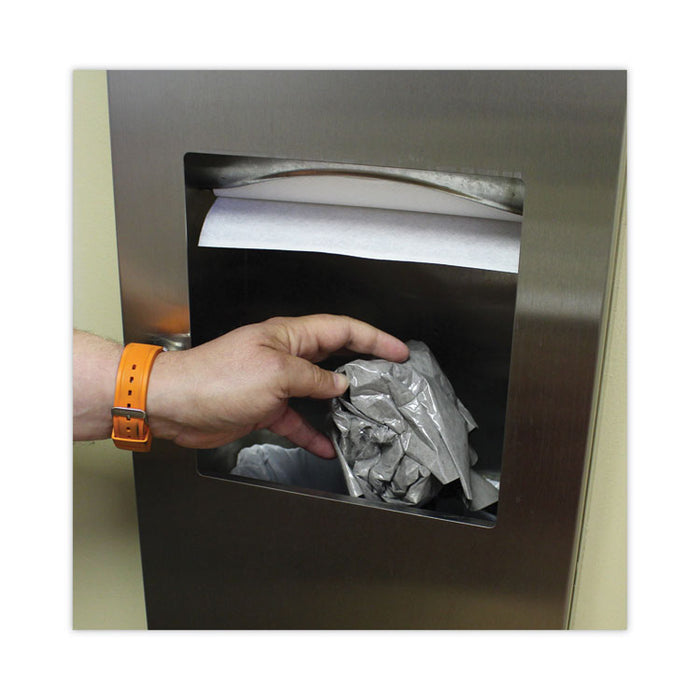 Komodo Urinal Mat, Shield-Shaped, Gray Smooth Surface, 18" x 20", 6/Carton