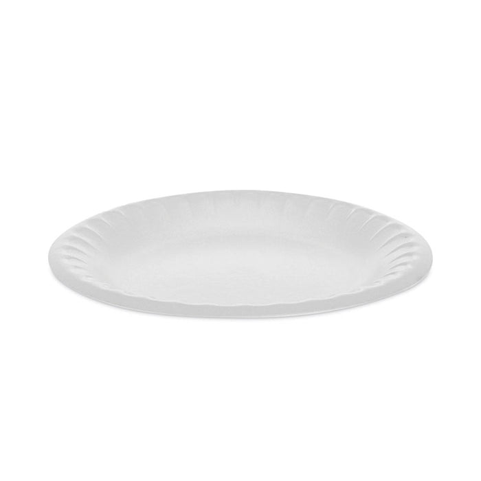 Placesetter Satin Non-Laminated Foam Dinnerware, Plate, 6" dia, White, 1,000/Carton