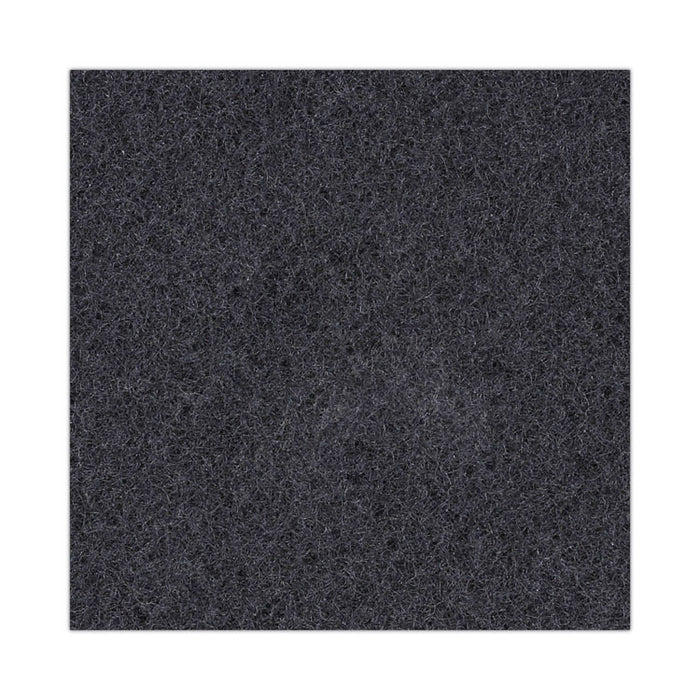 Stripping Floor Pads, 20" Diameter, Black, 5/Carton