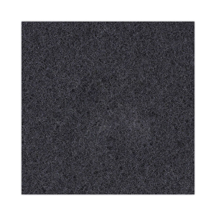 Stripping Floor Pads, 19" Diameter, Black, 5/Carton