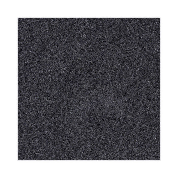 Stripping Floor Pads, 13" Diameter, Black, 5/Carton