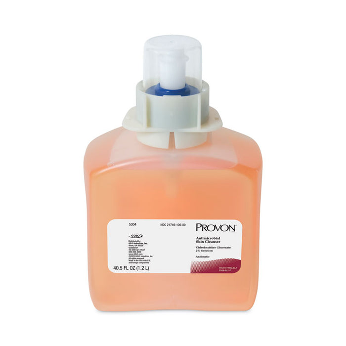 Antimicrobial Skin Cleanser Refill, For FMX-12 Dispenser, Unscented, 1,200 mL, 3/Carton