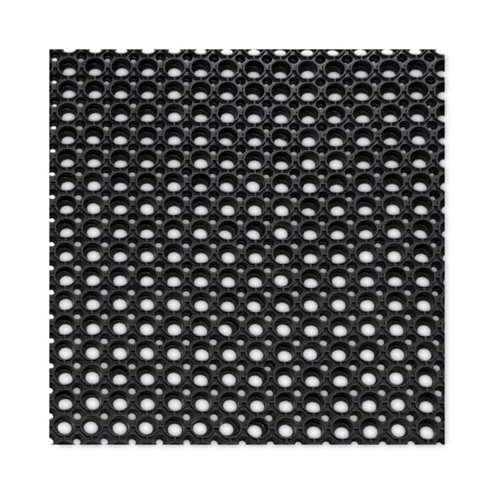 Safewalk-Light Wet/Oily Floor Anti-Fatigue Drainage Mats, 0.5" Thick, 36" x 10 ft, Black Perforated Surface