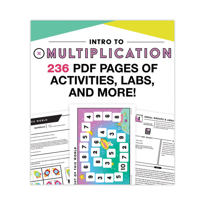 In a Flash USB, Intro to Multiplication, Grades 2 to 4, 236 Pages
