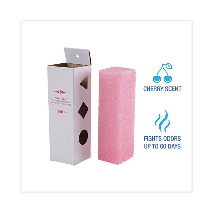 Deodorizing Para Wall Blocks, 24 oz, Pink, Cherry, 6/Box