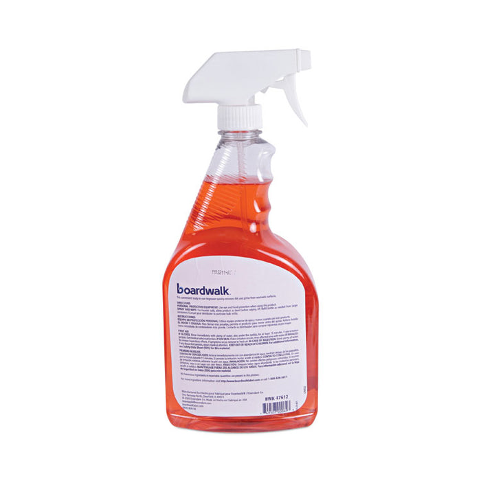 Natural Grease and Grime Cleaner, 32 oz Spray Bottle, 12/Carton