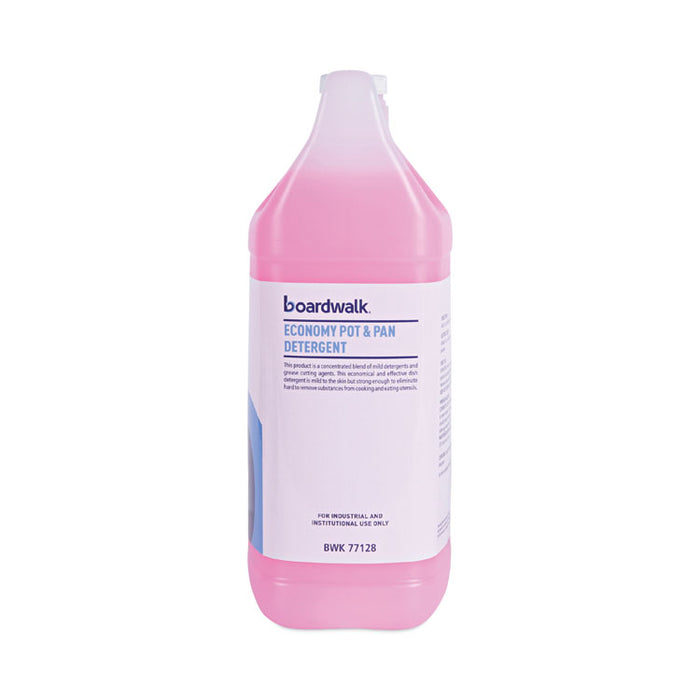 Industrial Strength Pot and Pan Hand Dishwashing Detergent, Herbal Scent, 1 gal Bottle, 4/Carton