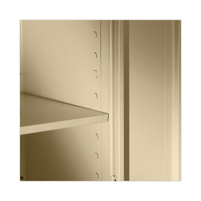 Assembled 78" High Heavy-Duty Welded Storage Cabinet, Four Adjustable Shelves, 36w x 24d, Putty