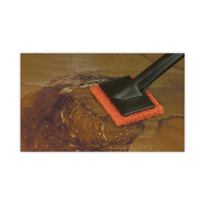 Quick Clean Heavy Duty Griddle Pad 746, 4" x 5.25", Orange, 15/Carton