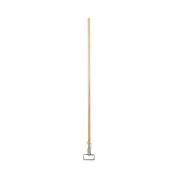 Spring Grip Metal Head Mop Handle for Most Mop Heads, 60", Natural