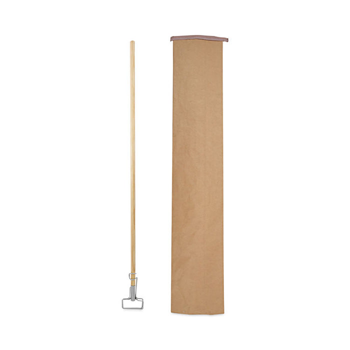 Spring Grip Metal Head Mop Handle for Most Mop Heads, 60", Natural