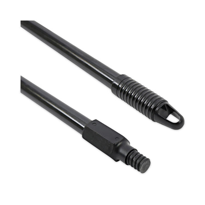Fiberglass Broom Handle, Nylon Plastic Threaded End, 1" dia x 60", Black