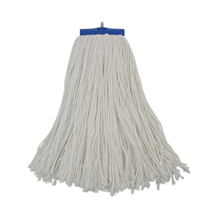 Cut-End Lie-Flat Wet Mop Head, Rayon, 16 oz, White